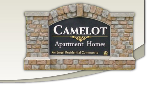 Camelot Apartment Homes Sign Monument Model